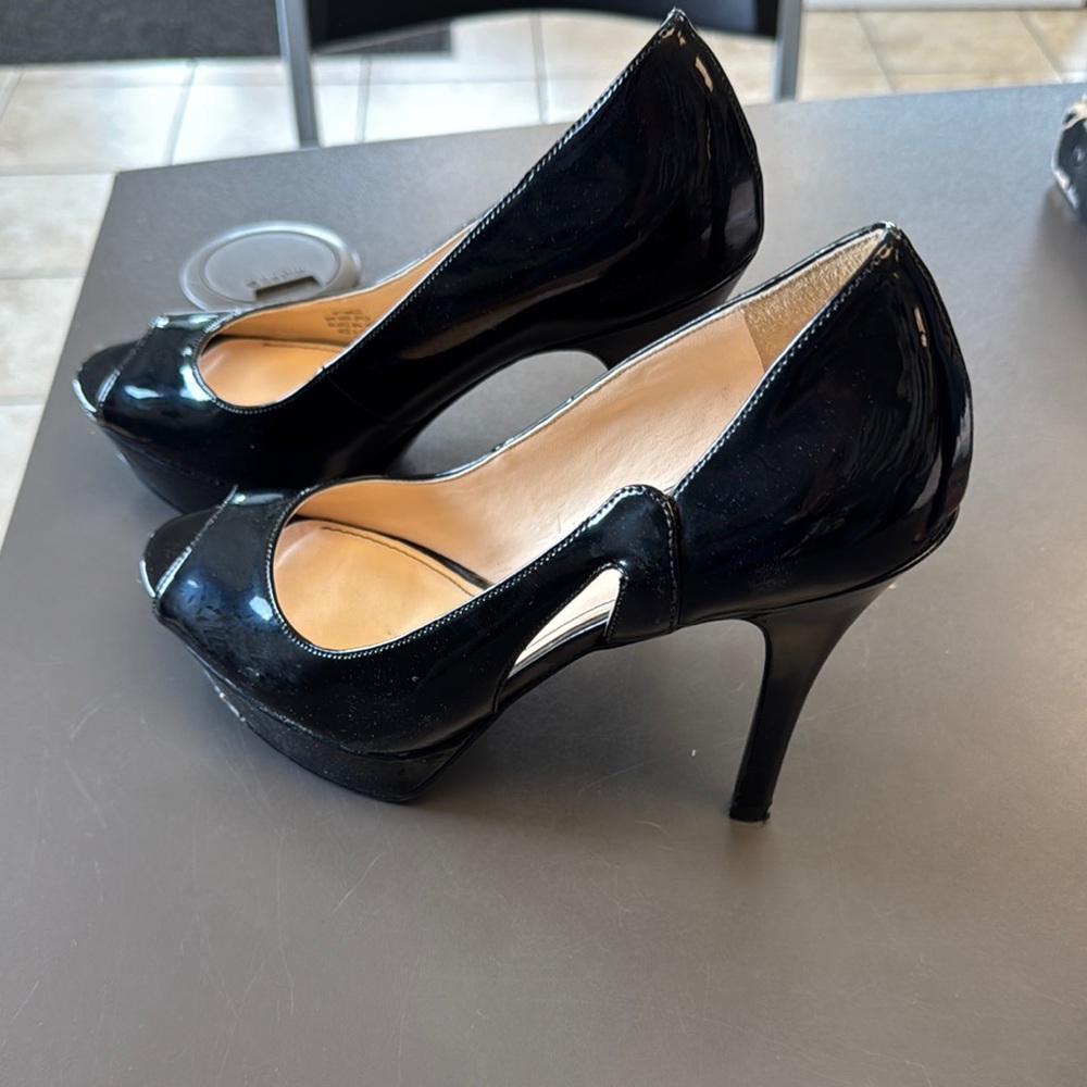 Marc Fisher Black Patent Leather Stiletto Heels